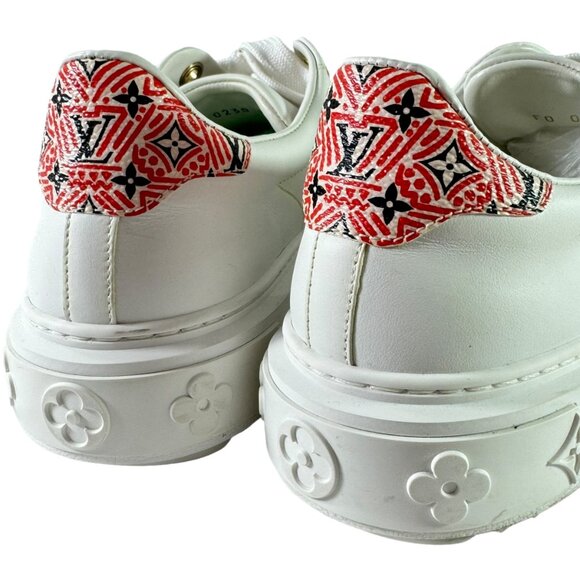 LOUIS VUITTON White Leather LV Crafty Time Out Women's Sneakers 36 - 6US - Picture 9 of 12